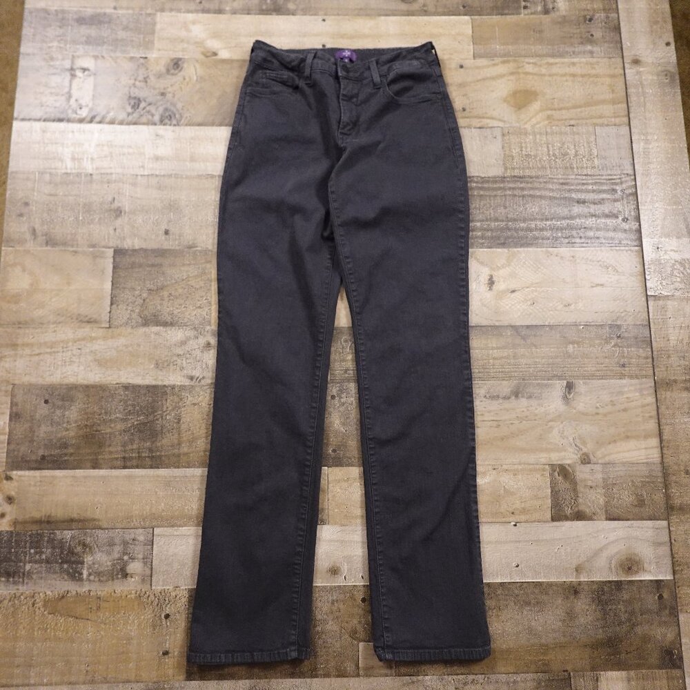 NYDJ Jeans Straight leg‎ Women's 8 Washed Black Not Your Daughter’s Jeans